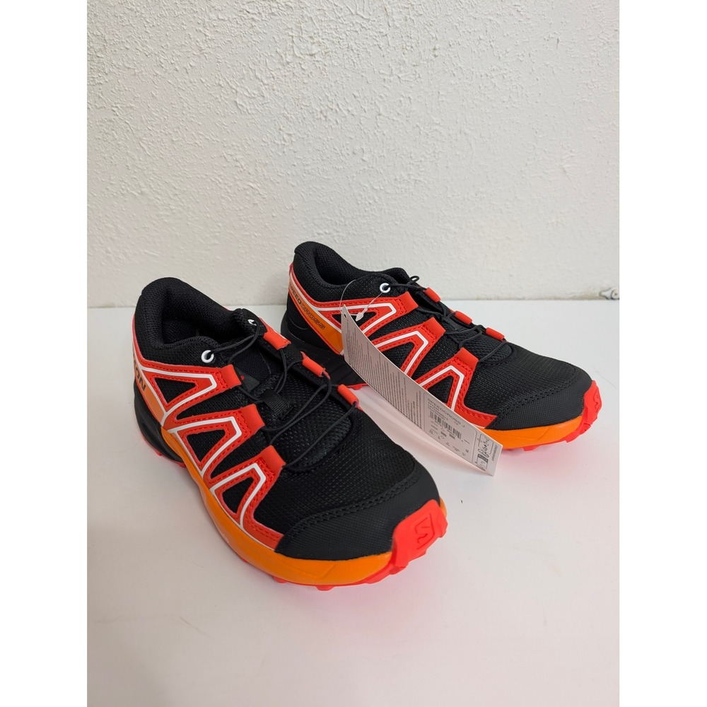 Salomon Kids Speedcross J Shoes 2 Black Orange Red Trail Running Sneakers